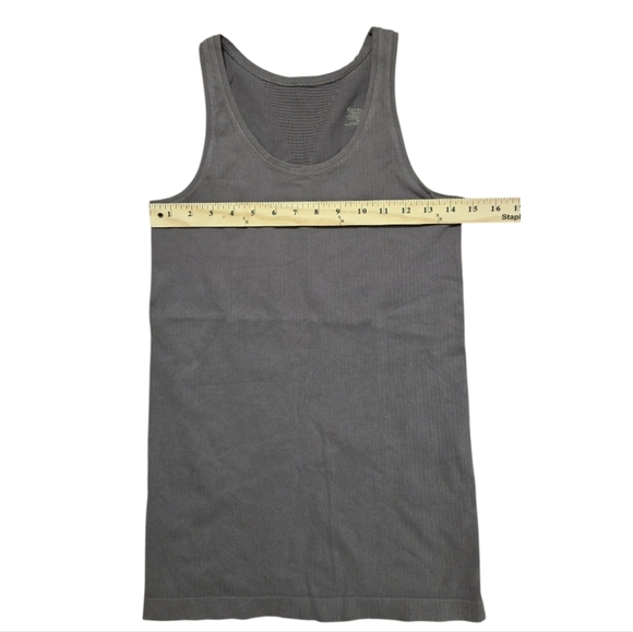 Athleta Women’s Ribbed Charcoal Classic Tank Activewear Athleisure Sz M - Picture 4 of 5